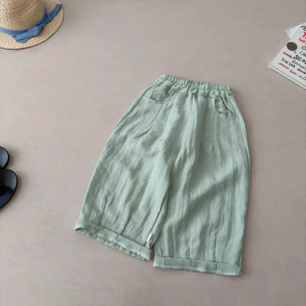  Kids Linen Harem Pants With Elastic Waist Unisex -  ToylandEU™