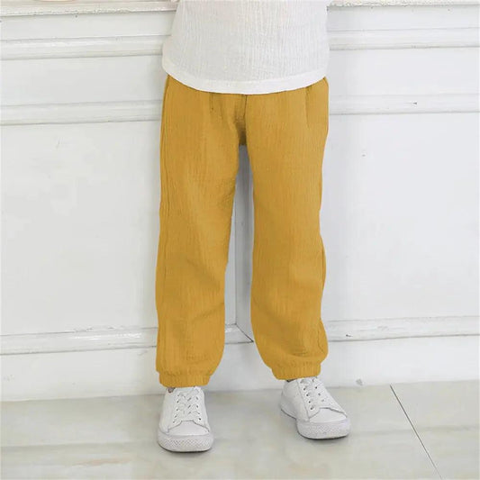  Kids Linen Pants Breathable Anti Mosquito Elastic Waist -  ToylandEU™