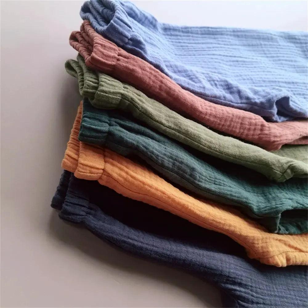  Kids Linen Pants Breathable Anti Mosquito Elastic Waist -  ToylandEU™