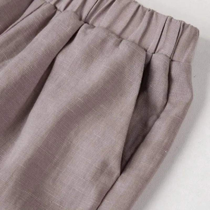  Kids Linen Pants Elastic Waist With Pockets Comfort Fit -  ToylandEU™