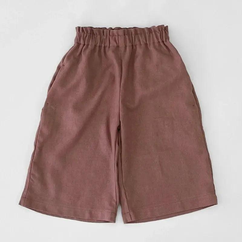  Kids Linen Pants Wide Leg With Pockets Summer Casual -  ToylandEU™