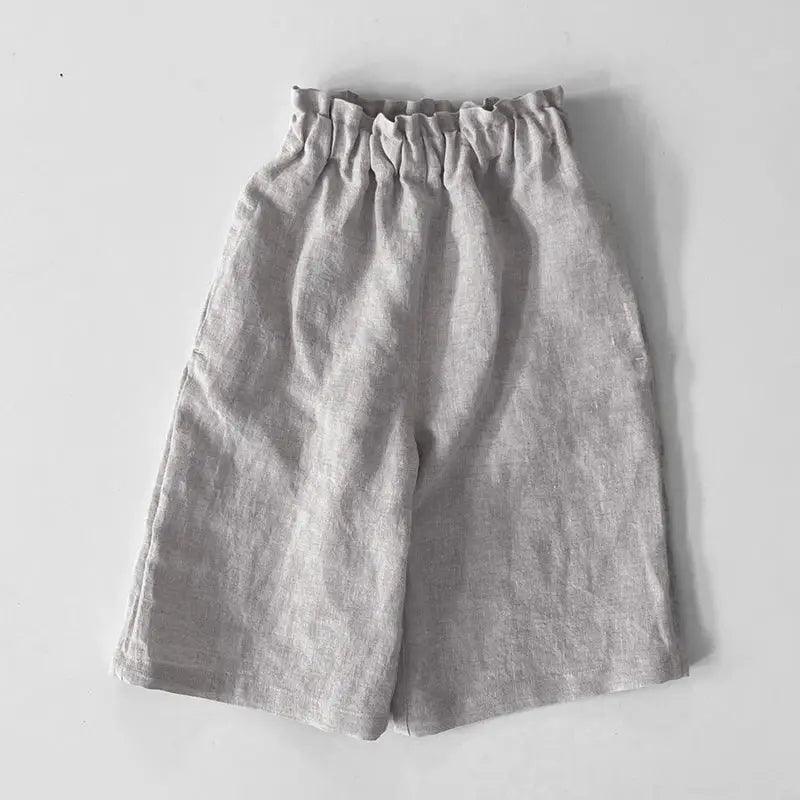  Kids Linen Pants Wide Leg With Pockets Summer Casual -  ToylandEU™