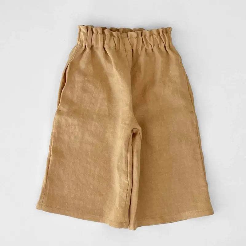  Kids Linen Pants Wide Leg With Pockets Summer Casual -  ToylandEU™