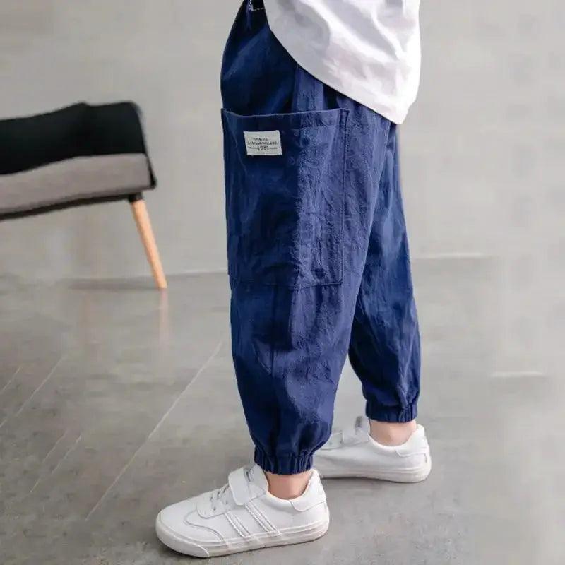  Kids Loose Harem Pants Comfort Fit Cotton Linen -  ToylandEU™
