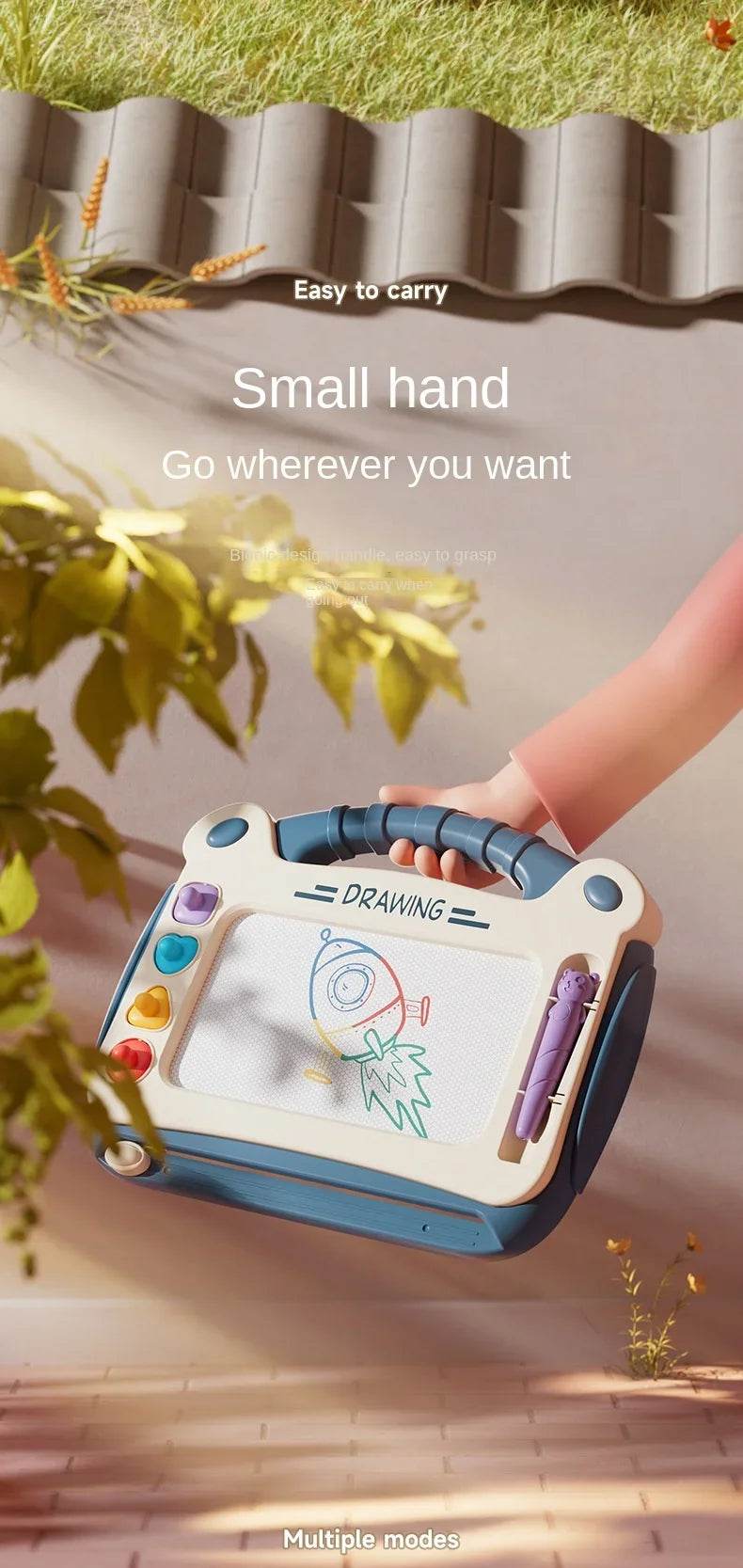 Children Cartoon Drawing Board Baby Puzzle Magnetic Writing Board Toy Montessori Graffiti Drawing Board for Kids - ToylandEU