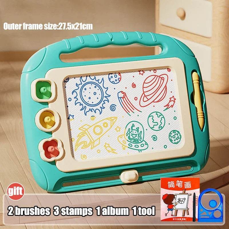 Children Cartoon Drawing Board Baby Puzzle Magnetic Writing Board Toy Montessori Graffiti Drawing Board for Kids - ToylandEU