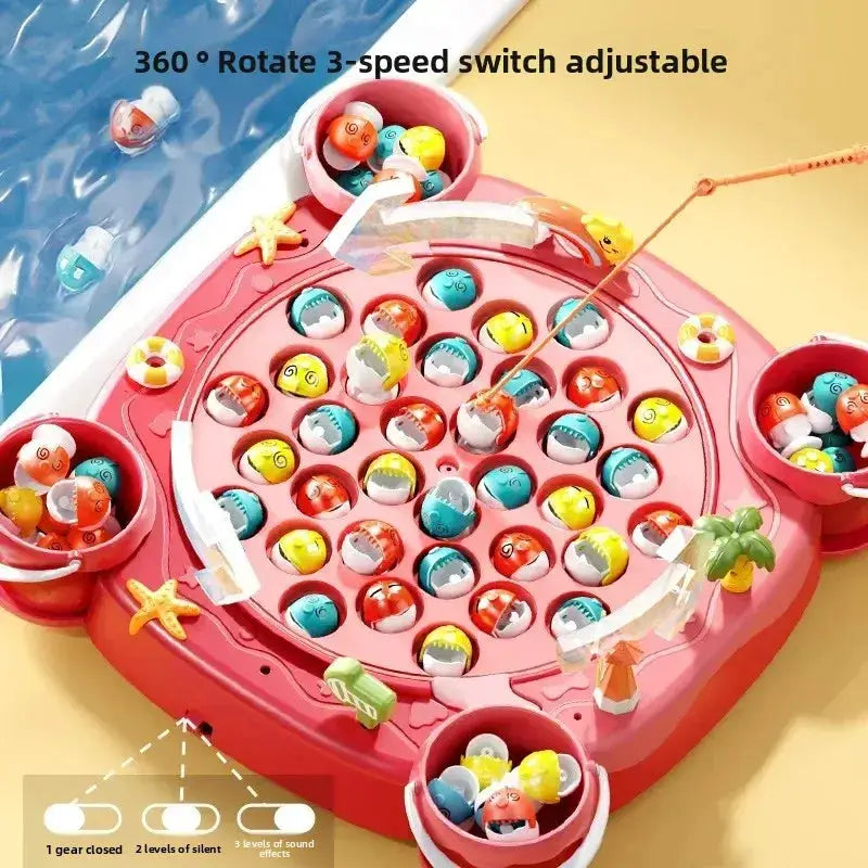 Kids Magnetic Fishing Toy With Music Spinning Game For Education - ToylandEU