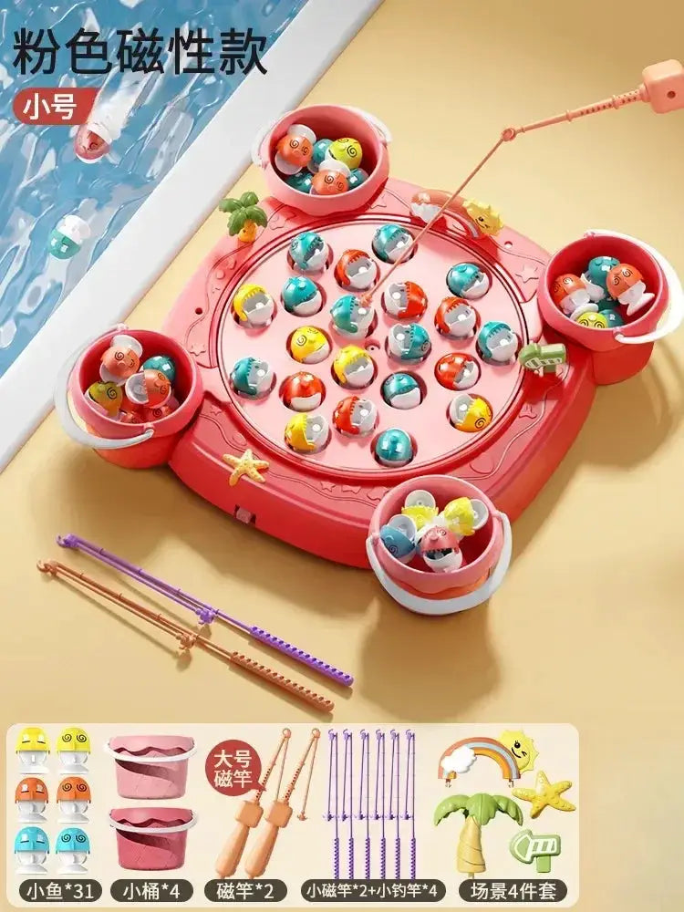 Kids Magnetic Fishing Toy With Music Spinning Game For Education - ToylandEU