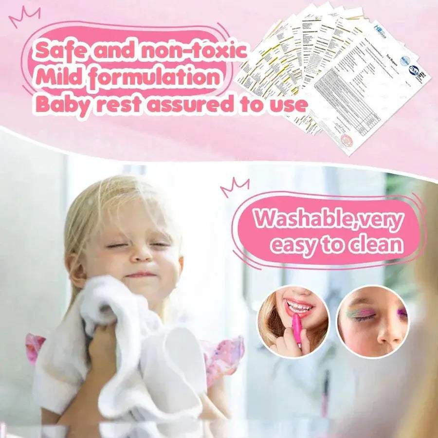 Kids Makeup Bag Set With Washable Toy Cosmetics Non Toxic - ToylandEU