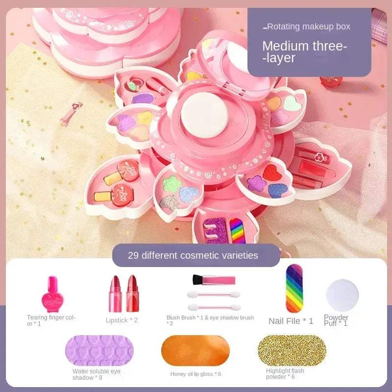 Kids Makeup Box Set Rotating Princess Toy For Creativity - ToylandEU