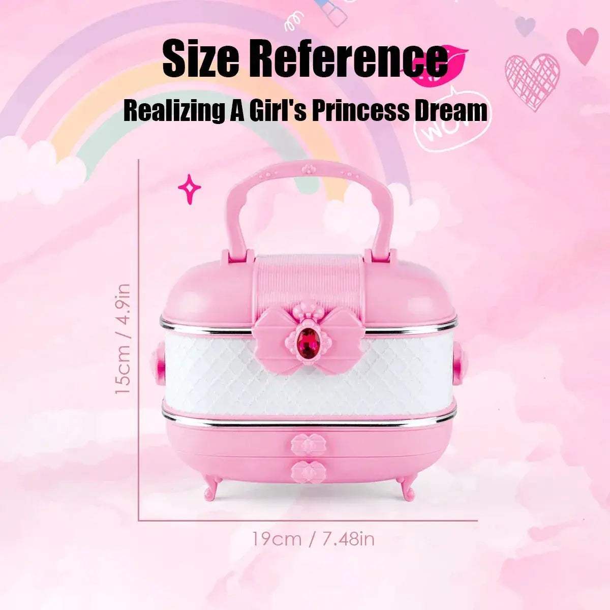 Kids Makeup Box With Mirror For Safe Washable Pretend Play - ToylandEU