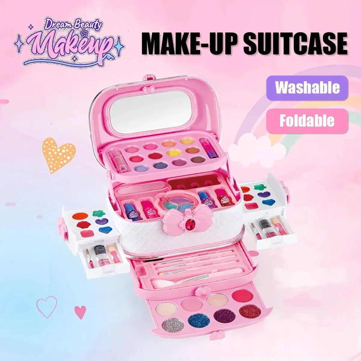  Kids Makeup Box With Mirror Safe Washable Pretend Play -  ToylandEU™