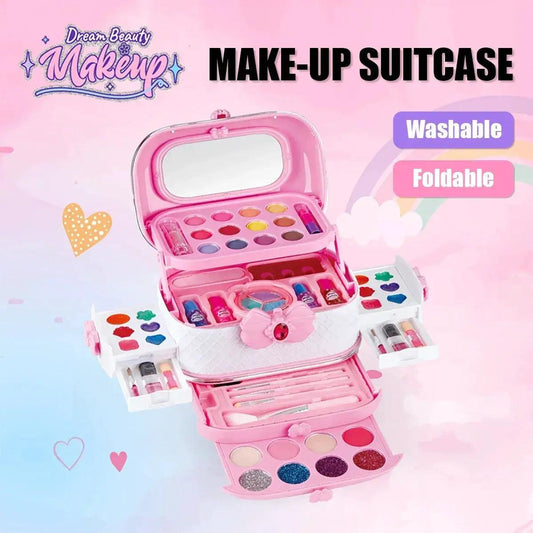  Kids Makeup Box With Mirror Safe Washable Pretend Play -  ToylandEU™