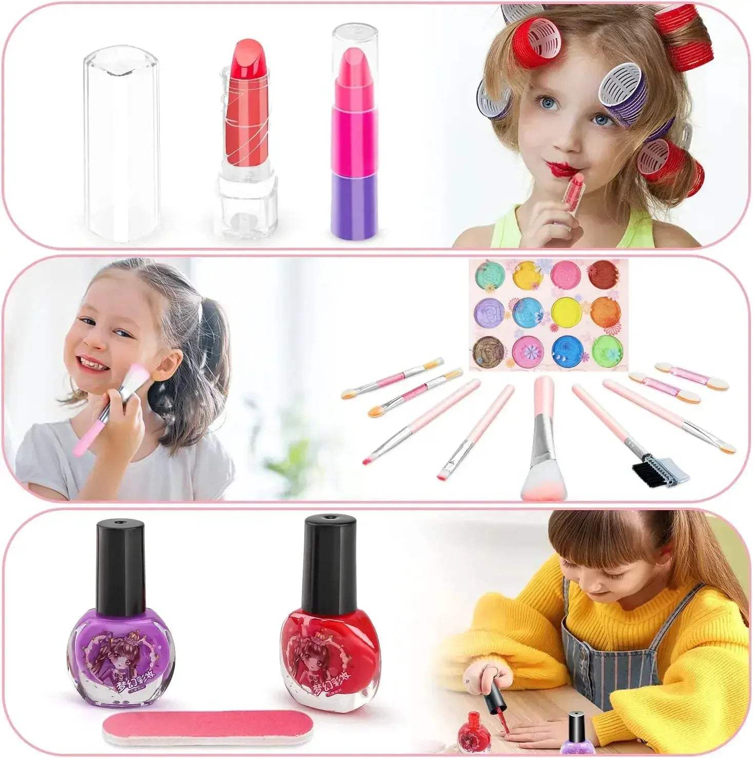 Kids Makeup Kit for Girls Washable Pretend Play Set - ToylandEU