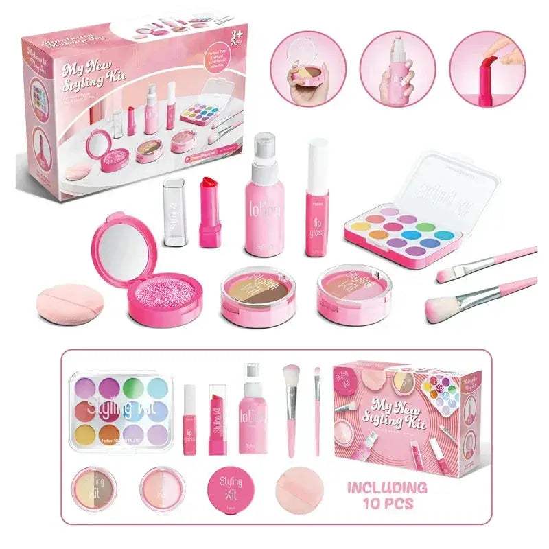 Kids Makeup Toy Set Educational Beauty Playset With Cosmetic Bag - ToylandEU