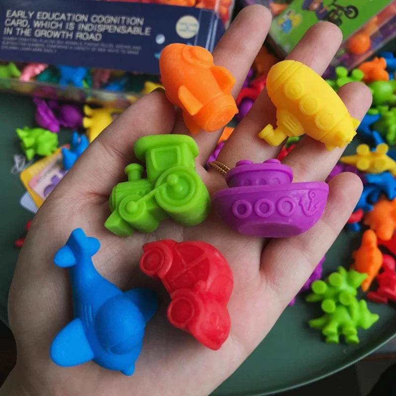 Kids Matching Game Learn Educational Toys Animal Cognition Rainbow Sort Fine Motor Training Montessori Sensory Puzzle Toy Gifts - ToylandEU