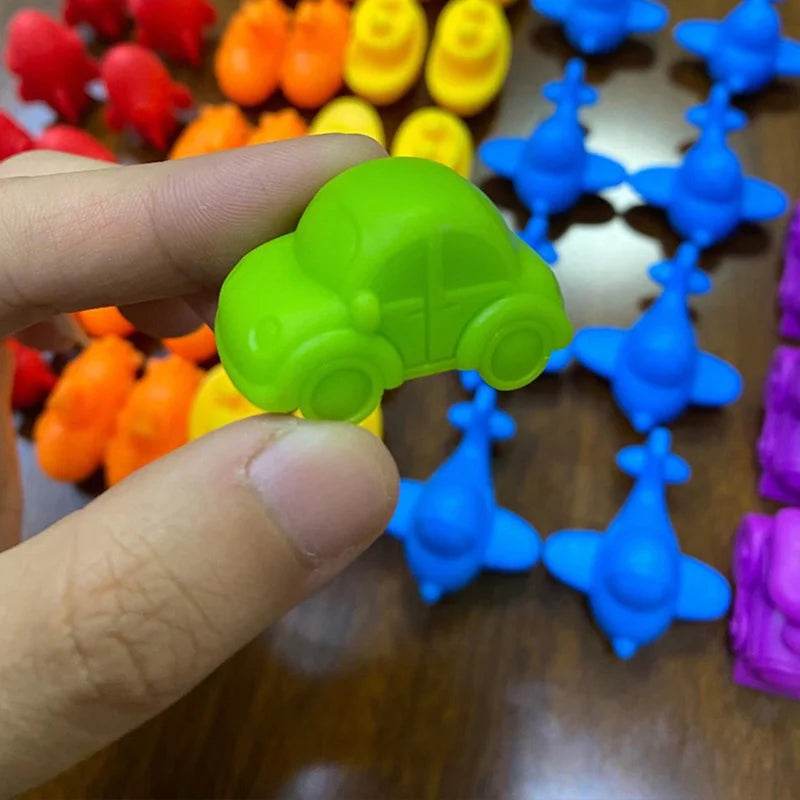 Kids Matching Game Learn Educational Toys Animal Cognition Rainbow Sort Fine Motor Training Montessori Sensory Puzzle Toy Gifts - ToylandEU