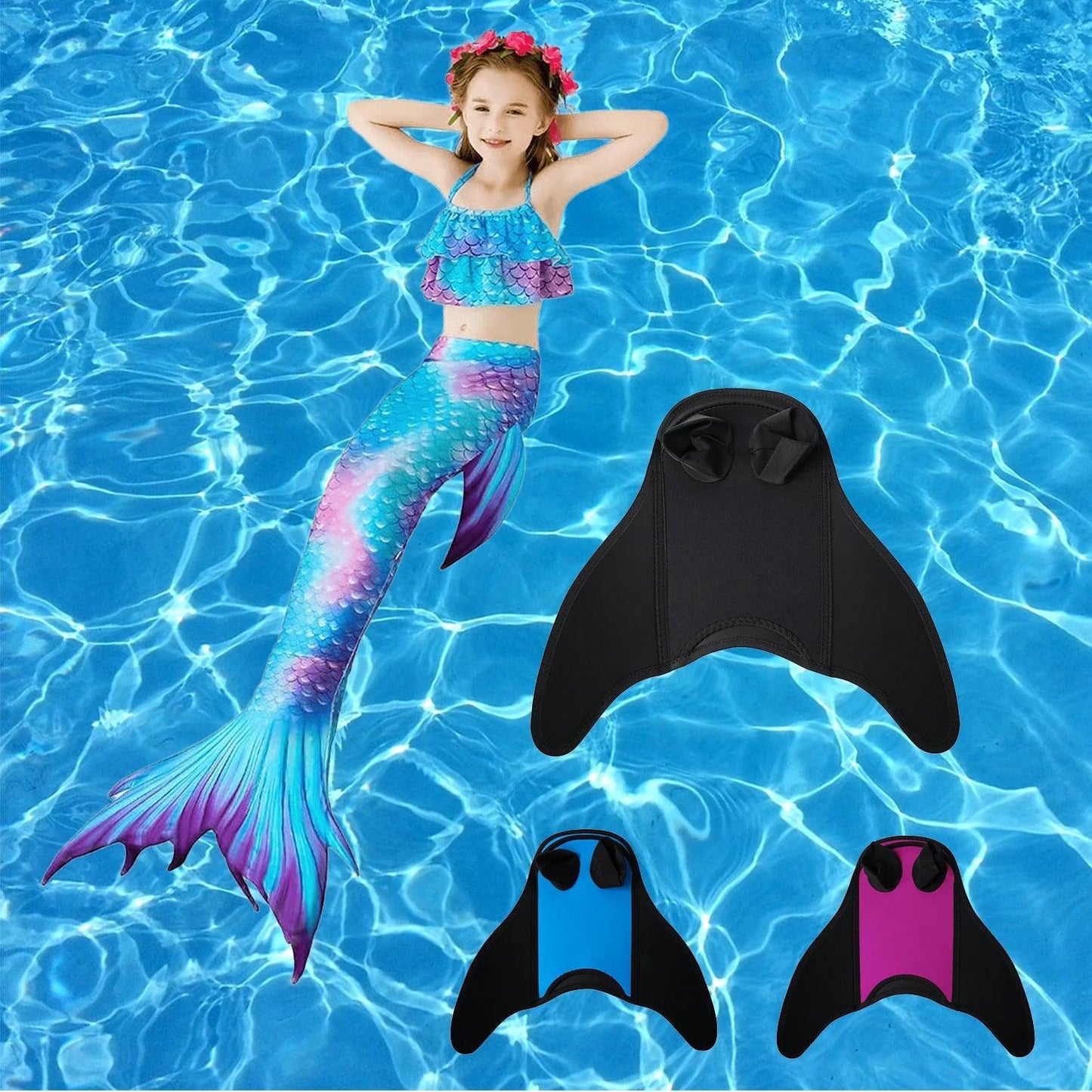  Kids Mermaid Monofin Ultra Comfortable Flippers -  ToylandEU™