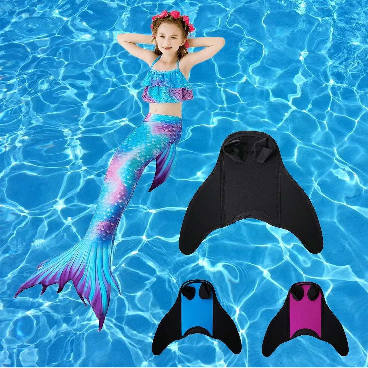  Kids Mermaid Monofin Ultra Comfortable Flippers -  ToylandEU™
