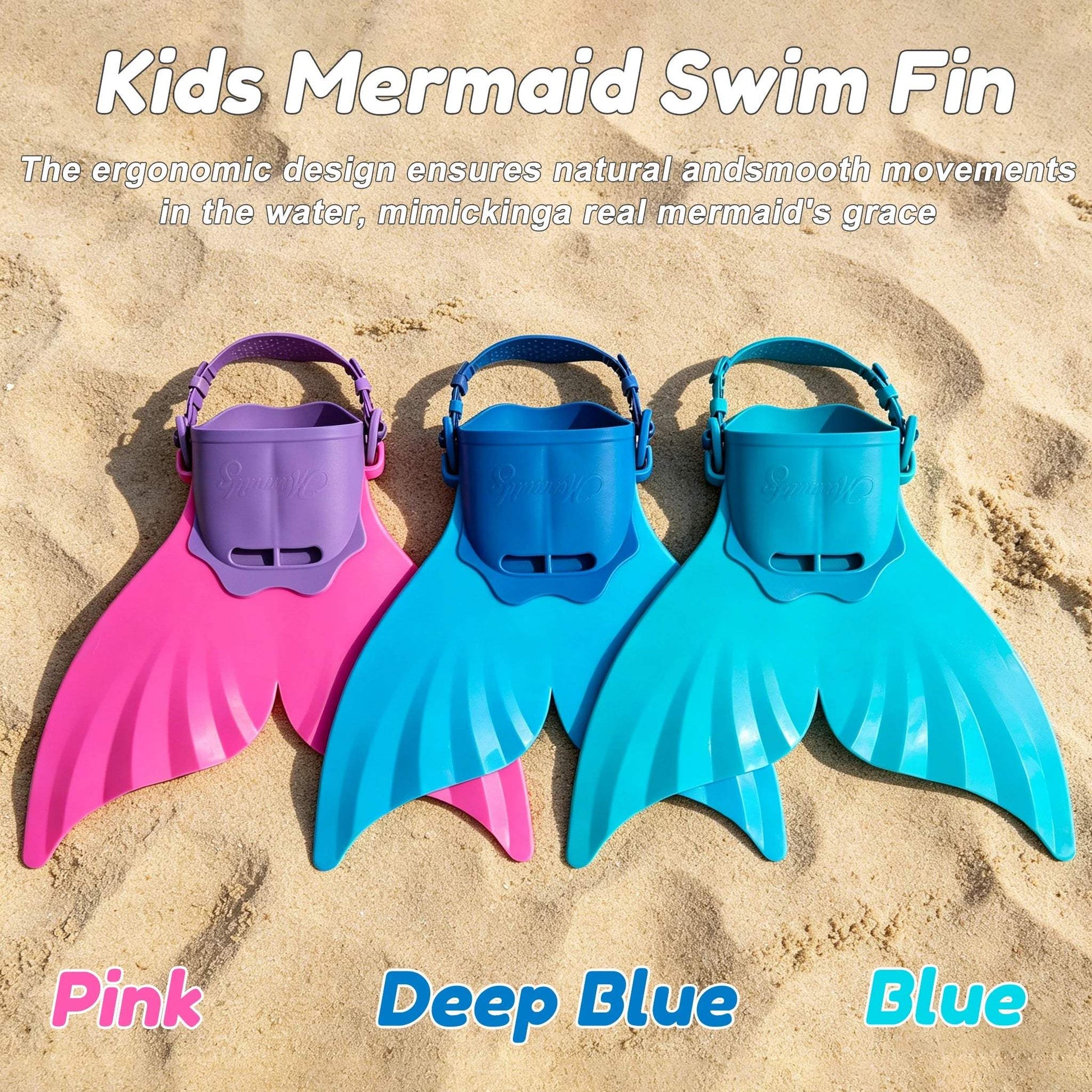  Kids Mermaid Monofin Ultra Comfortable Flippers -  ToylandEU™
