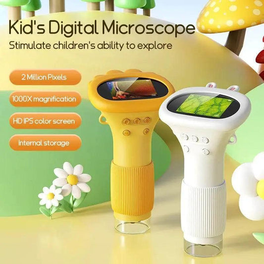  Kids Microscope 1000x Magnifier Microscope 200 Megapixels With LED Photo Video Function Educational Toys Science For Children -  ToylandEU™