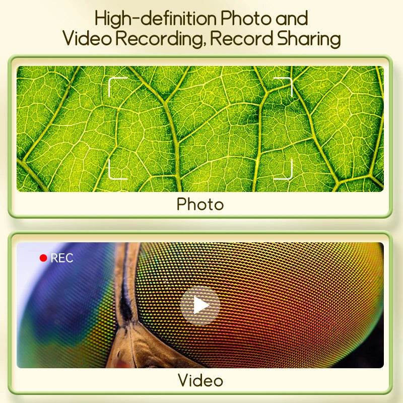 Kids Microscope 1000x Magnifier Microscope 200 Megapixels With LED Photo Video Function Educational Toys Science For Children - ToylandEU