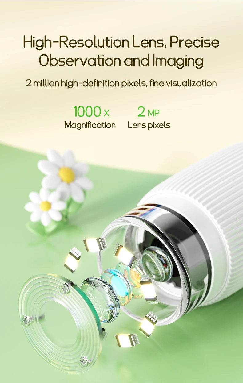 Kids Microscope 1000x Magnifier Microscope 200 Megapixels With LED Photo Video Function Educational Toys Science For Children - ToylandEU