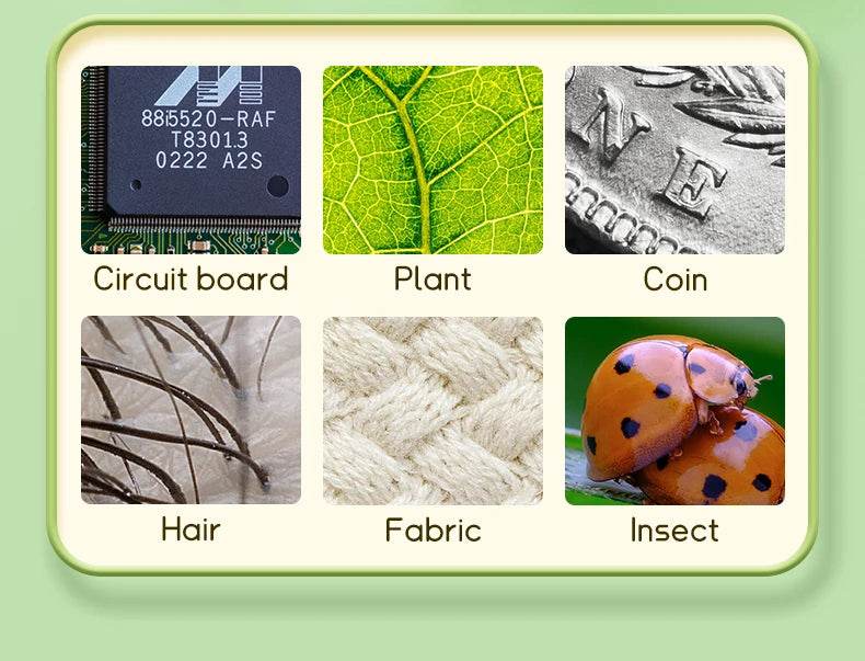 Kids Microscope 1000x Magnifier Microscope 200 Megapixels With LED Photo Video Function Educational Toys Science For Children - ToylandEU