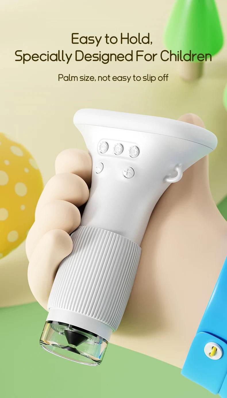 Kids Microscope 1000x Magnifier Microscope 200 Megapixels With LED Photo Video Function Educational Toys Science For Children - ToylandEU