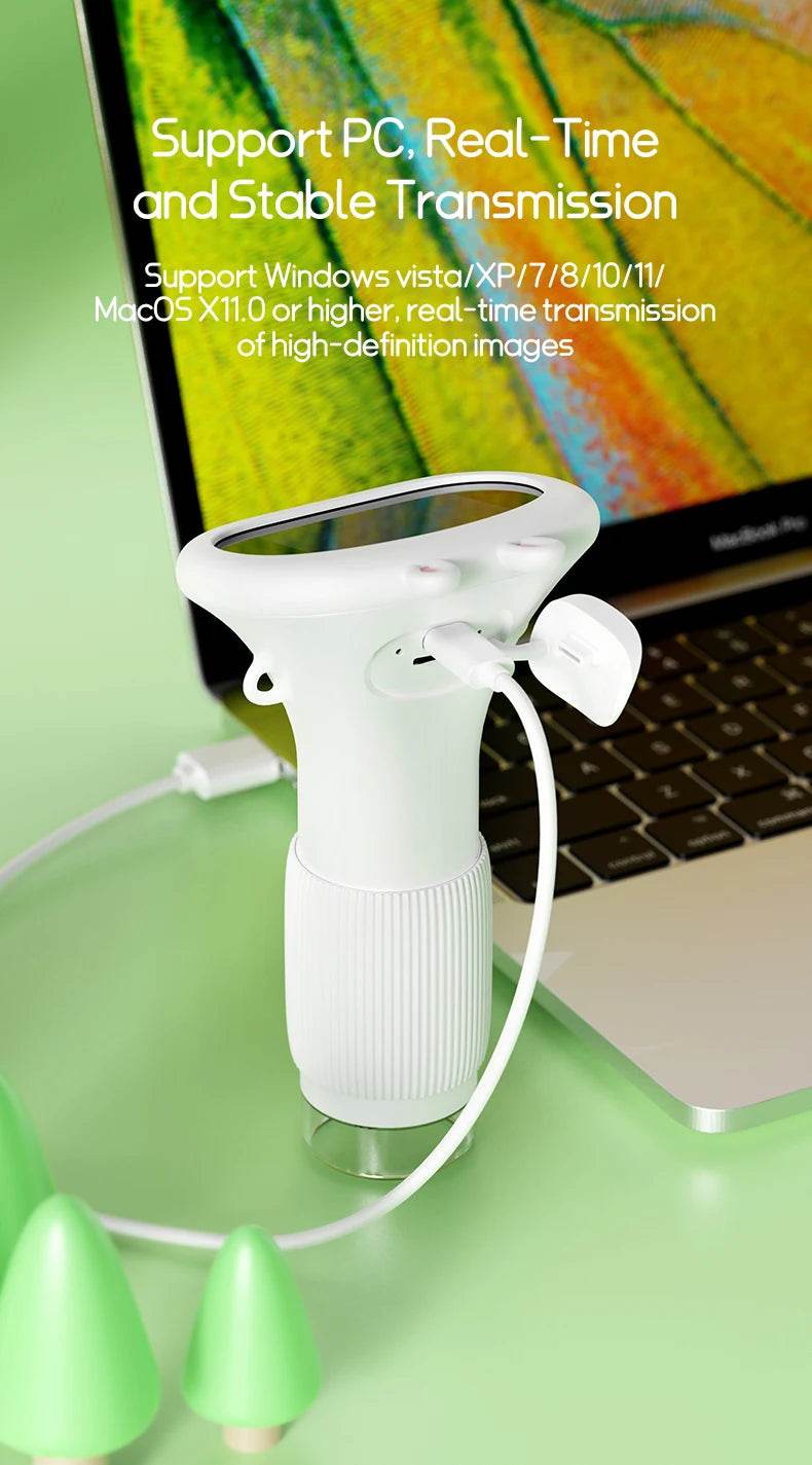 Kids Microscope 1000x Magnifier Microscope 200 Megapixels With LED Photo Video Function Educational Toys Science For Children - ToylandEU