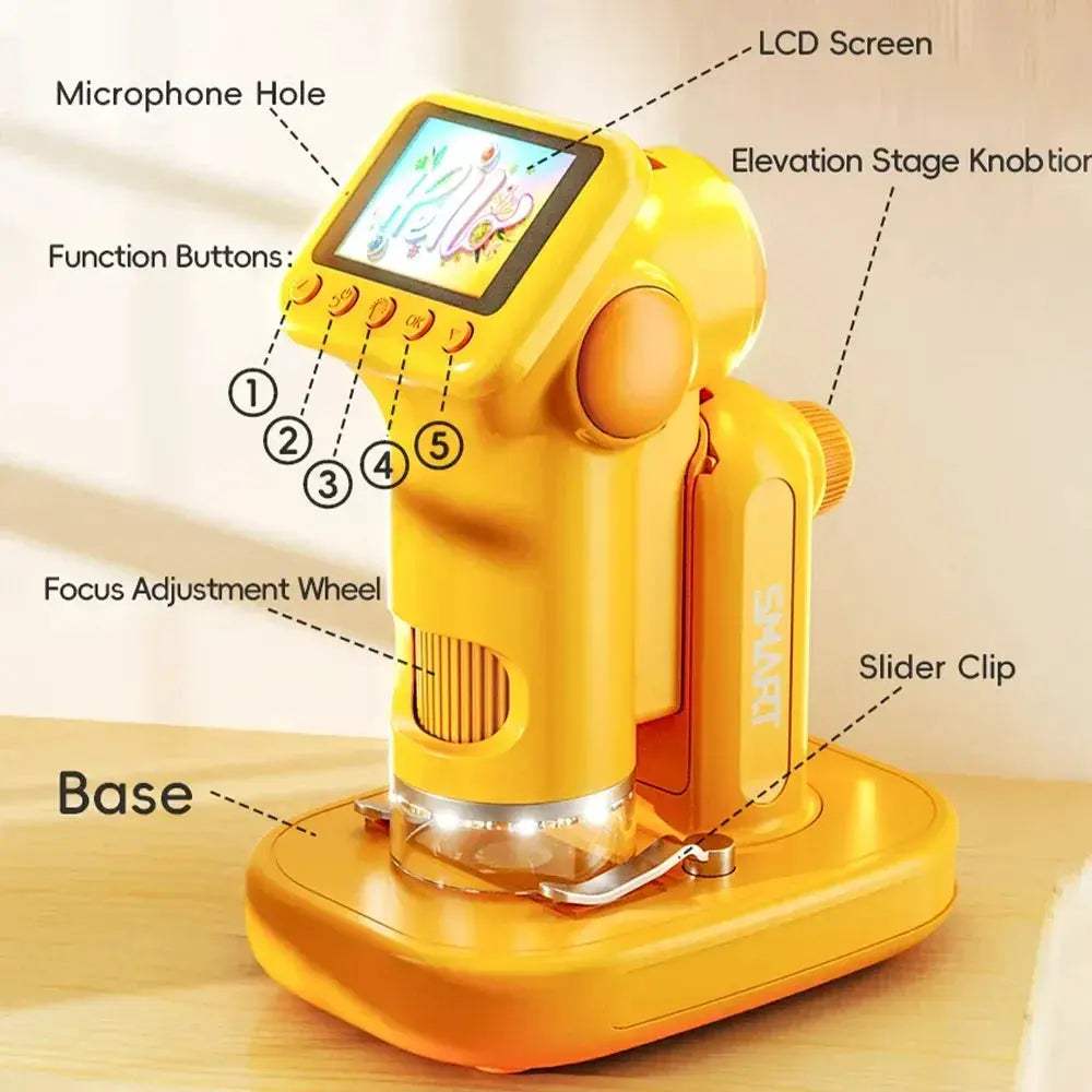 Kids Microscope With LED Light For HD Imaging And Photos - ToylandEU