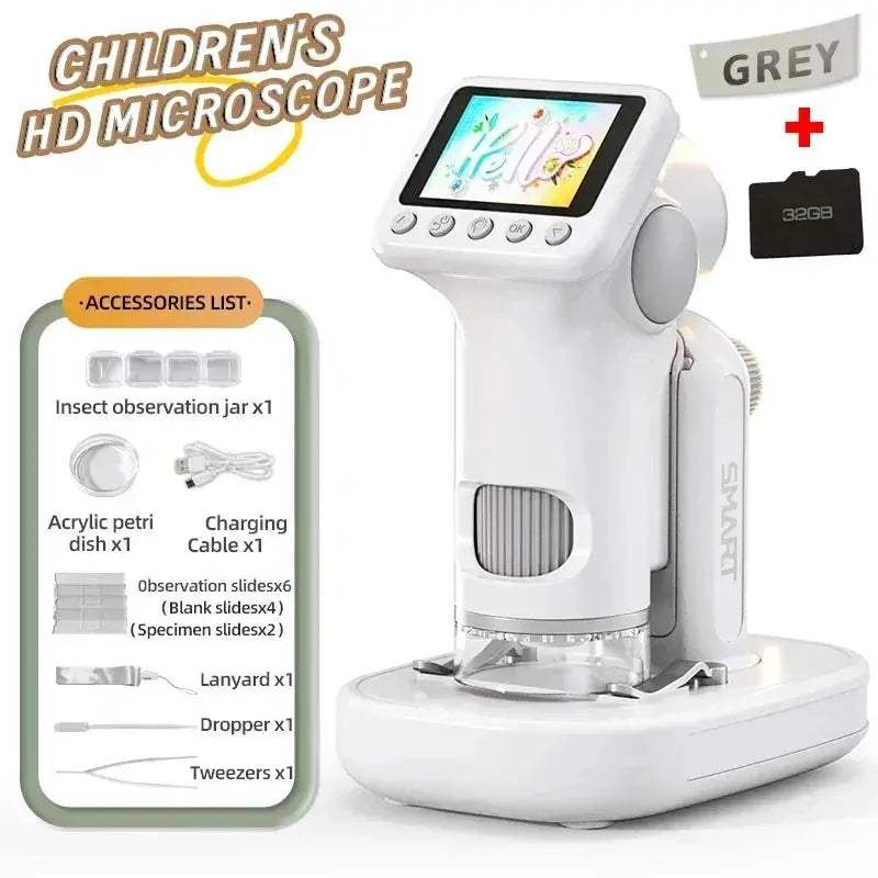 Kids Microscope With LED Light For HD Imaging And Photos - ToylandEU