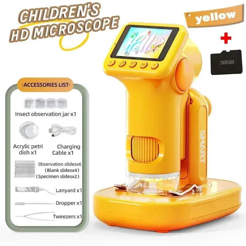 Kids Microscope With LED Light For HD Imaging And Photos - ToylandEU