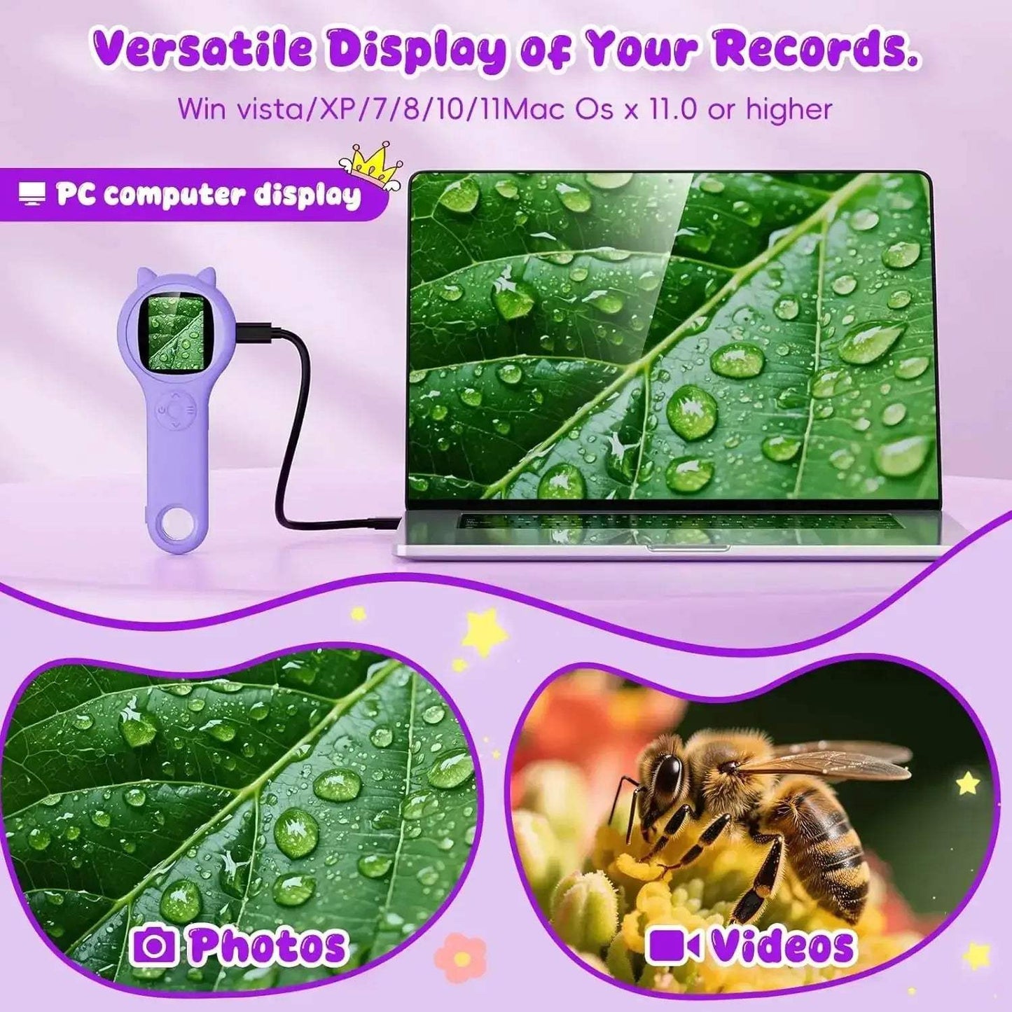 Kids Microscope With Photo Video Function 500X Educational Toy - ToylandEU