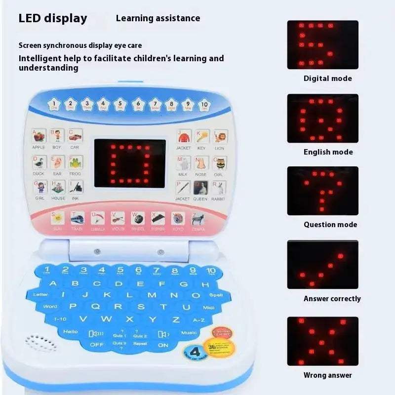 Kids Mini Laptop Educational Learning Toy With LED Display - ToylandEU