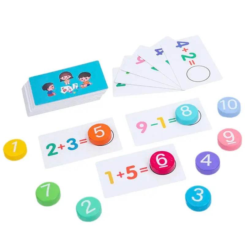 Kids Montessori Math Toys Arithmetic Card Matching Games - ToylandEU