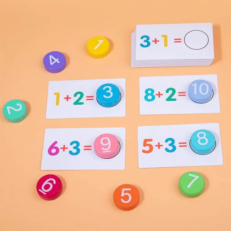 Kids Montessori Math Toys Arithmetic Card Matching Games - ToylandEU