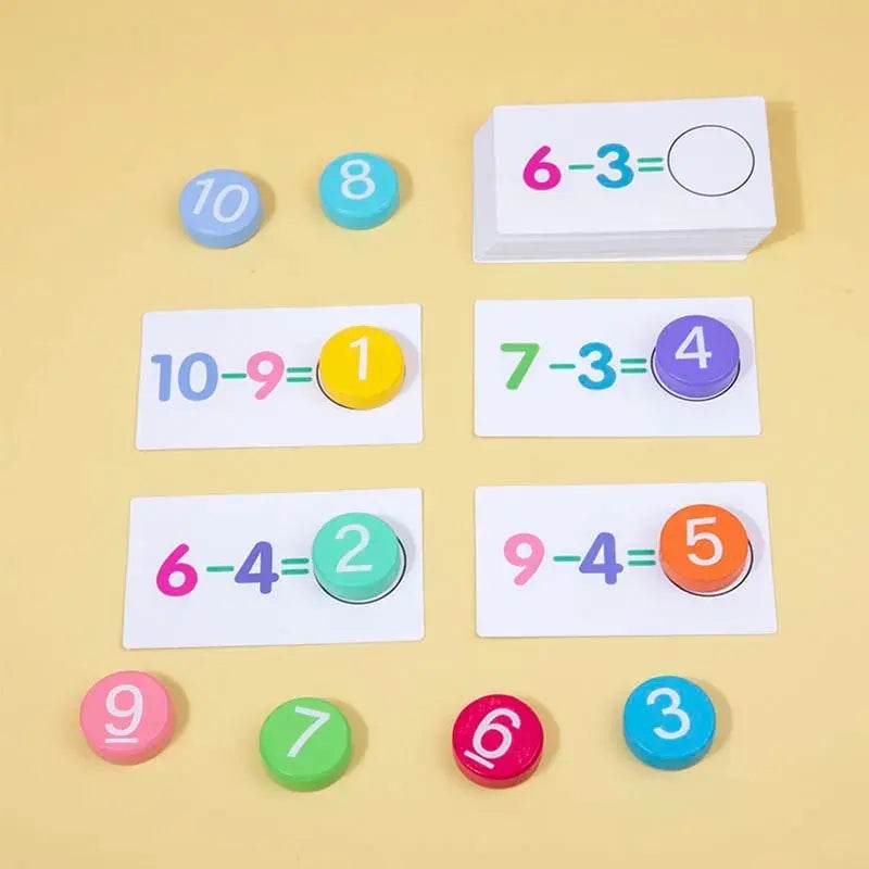 Kids Montessori Math Toys Arithmetic Card Matching Games - ToylandEU