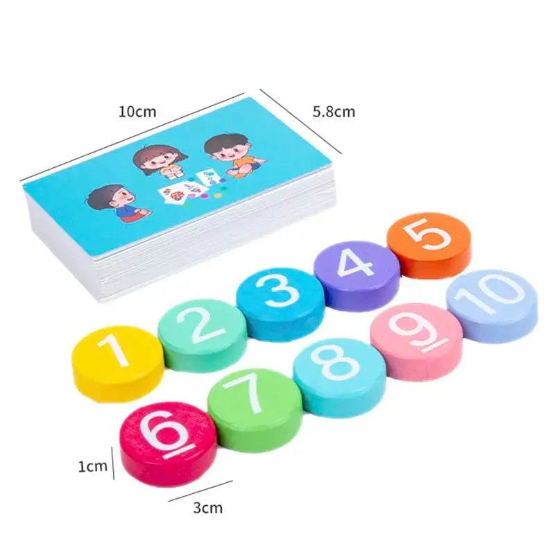Kids Montessori Math Toys Arithmetic Card Matching Games - ToylandEU