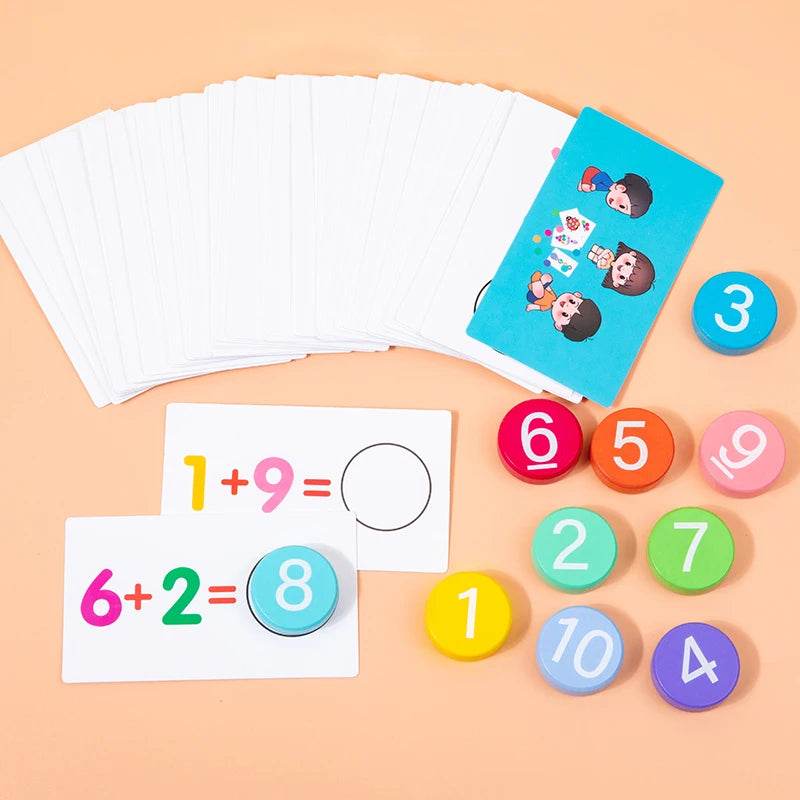 Kids Montessori Math Toys Arithmetic Card Matching Games - ToylandEU