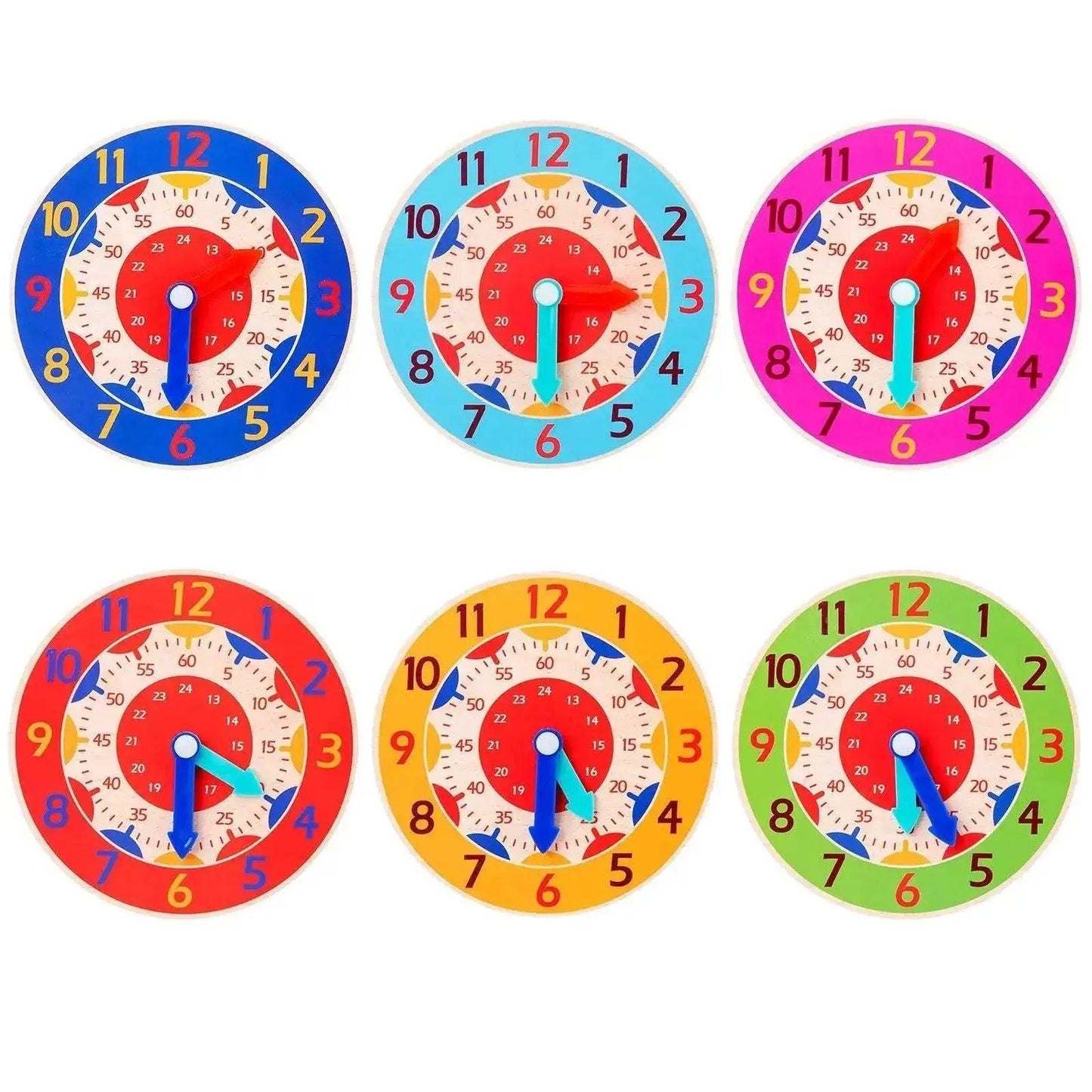  Kids Montessori Wooden Clock Toys for Time Learning -  ToylandEU™
