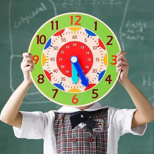  Kids Montessori Wooden Clock Toys for Time Learning -  ToylandEU™