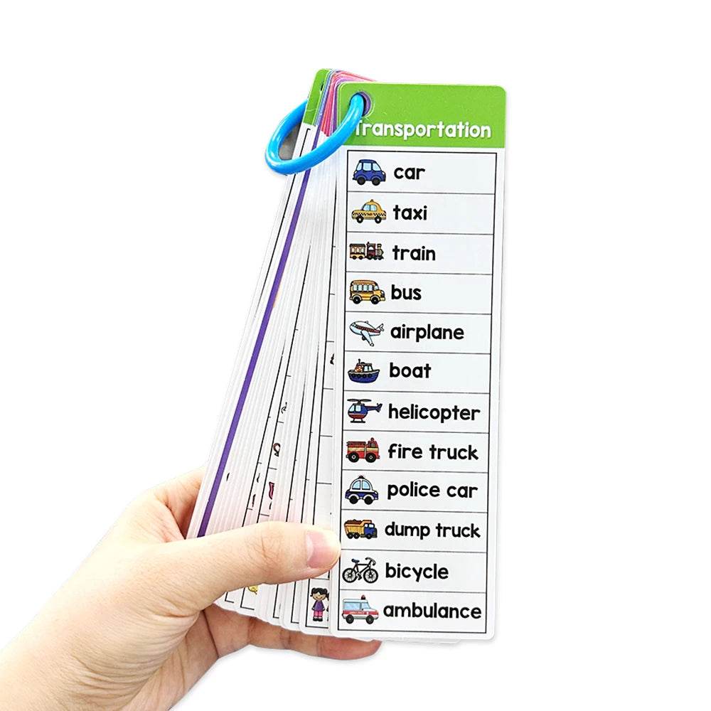 Kids Montessori English Word Lists Cards ESL Teaching Materials Sight Words Writing Vocabulary Building Autism Learning Toys - ToylandEU