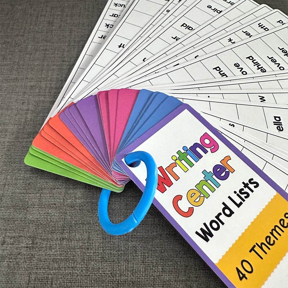 Kids Montessori English Word Lists Cards ESL Teaching Materials Sight Words Writing Vocabulary Building Autism Learning Toys - ToylandEU