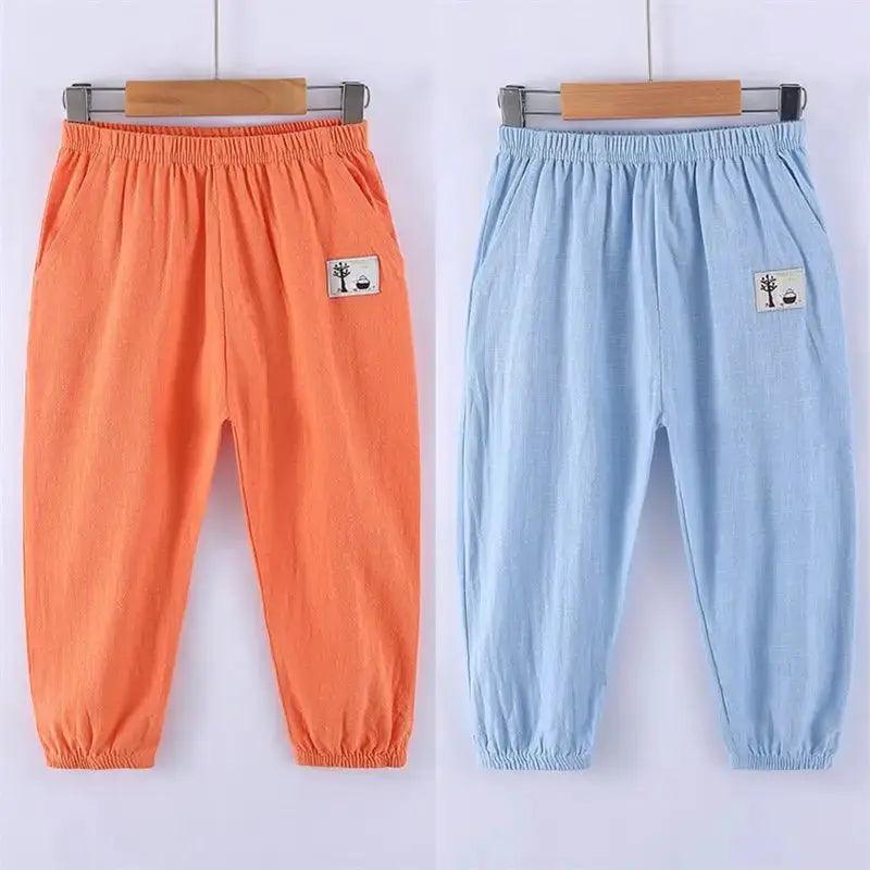  Kids Mosquito Pants Breathable Cotton Linen Lightweight -  ToylandEU™