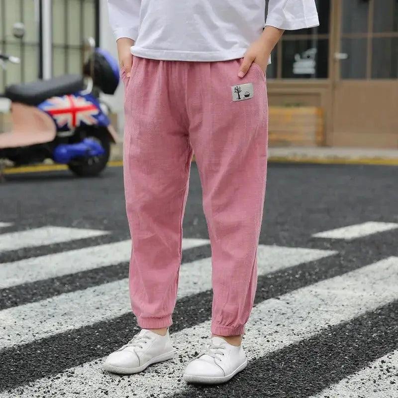  Kids Mosquito Pants Breathable Cotton Linen Lightweight -  ToylandEU™
