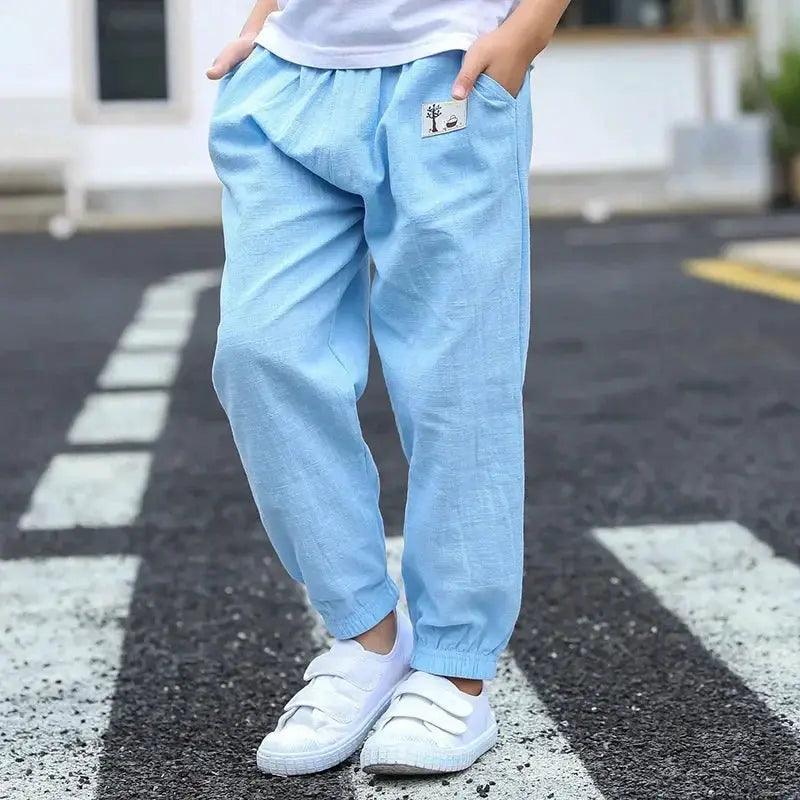  Kids Mosquito Pants Breathable Cotton Linen Lightweight -  ToylandEU™