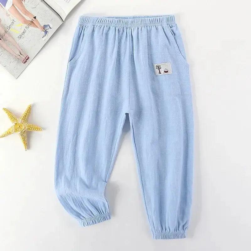  Kids Mosquito Pants Breathable Cotton Linen Lightweight -  ToylandEU™