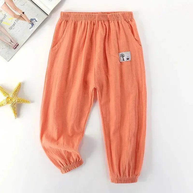  Kids Mosquito Pants Breathable Cotton Linen Lightweight -  ToylandEU™