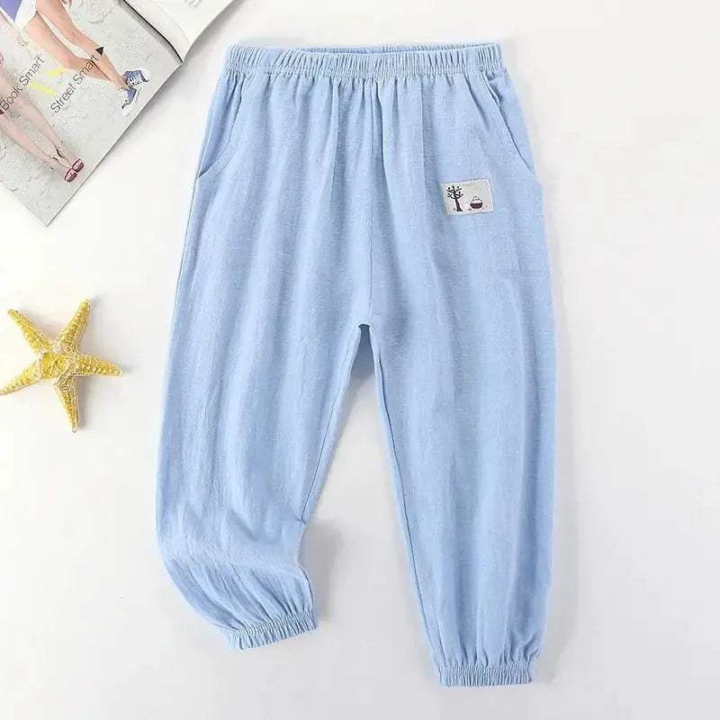  Kids Mosquito Pants Breathable Cotton Linen Lightweight -  ToylandEU™